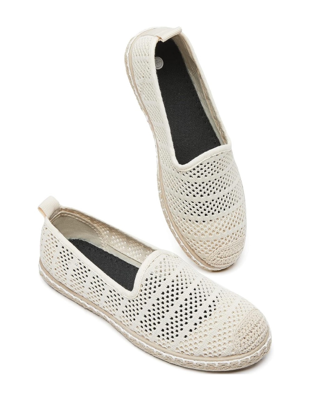 Women’s Cream Crochet Slip-On Espadrille